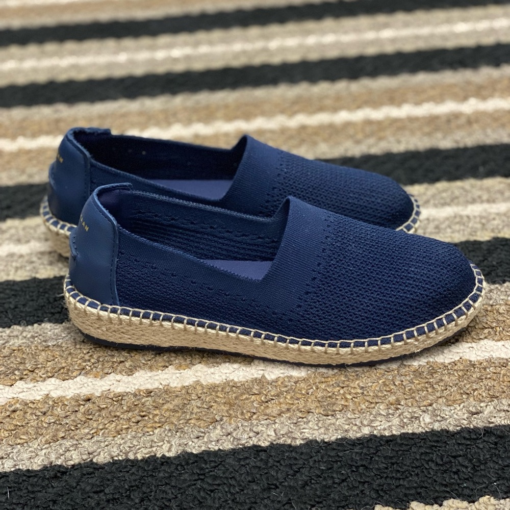 Sz8(7.5)⭐️NWT Cole Hahn Navy Cloud Espadrilles.